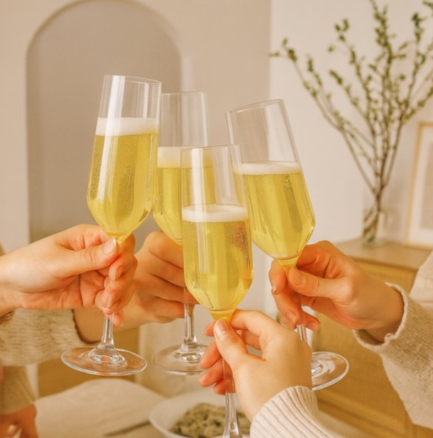 Champagne glazen 6st